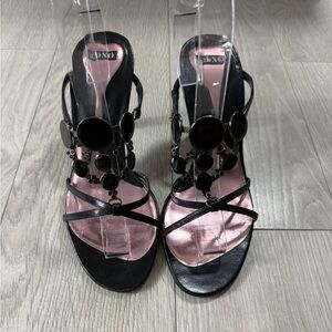 XOXO Y2K Embellished Strappy High Heel Sandals